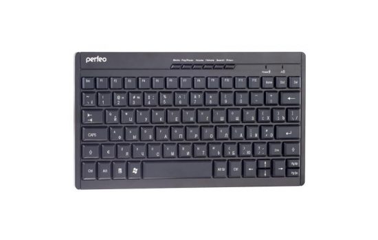 Клавиатура беспроводная Perfeo PF-8006 Compact мультимедийная black
