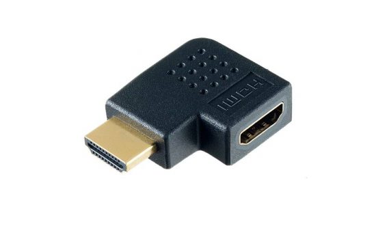 Переходник угловой HDMI A вилка-HDMI A розетка Perfeo A7011
