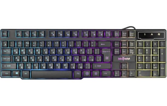 Клавиатура игровая Defender Mayhem GK-360DL RU,RGB подсветка,19 Anti-Ghost