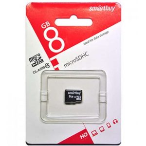Карта памяти microSDHC 8 Gb Smartbuy Class 10 