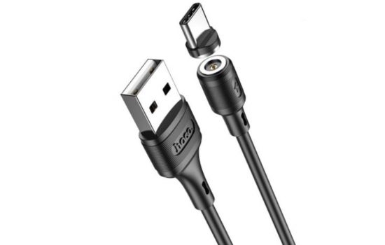 Кабель Type-C USB магнит Hoco X52 1m, 3A  Black