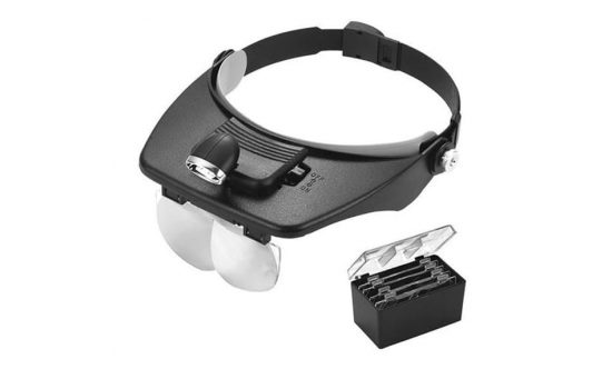 Бинокулярная лупа MG81001-A с подсветкой