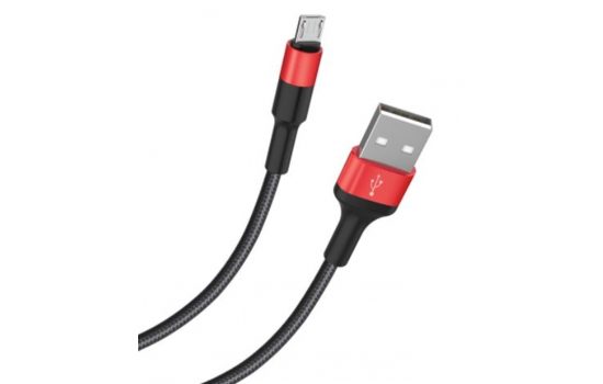 Кабель USB-Type-C HOCO X26 1m Black-Red