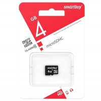Карта памяти SmartBuy microSDHC Class 4 4 GB