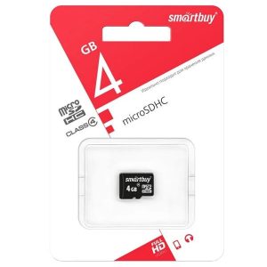 Карта памяти SmartBuy microSDHC Class 4 4 GB