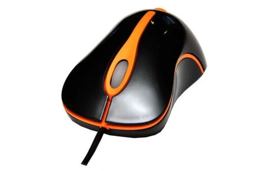  Мышь DeTech DE-2056 USB Black-Orange