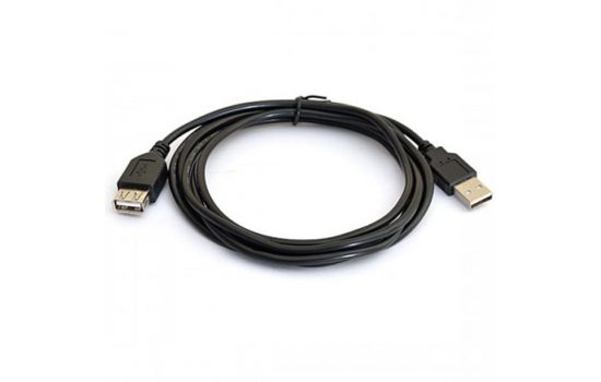 USB удлинитель DeTech AM/AF 1.8м black (пакет)