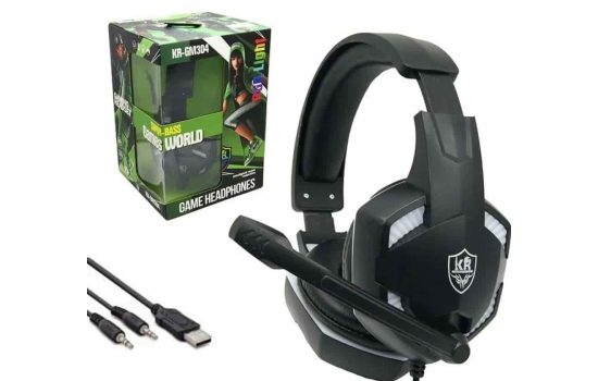 Наушники Games Headset KR-GM304 RGB Black