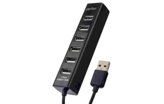 USB-HUB Perfeo PF-VI-H035 2.0 7USB Black