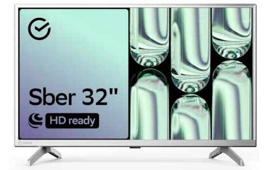 Телевизор Sber 32" SDX 32H2012S HD Ready,60Гц,Wi-Fi,Smart TV,Салют ТВ Серебро