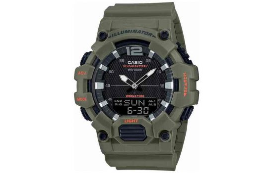 Часы наручные Casio HDC-700-3AVDF WR100 (10 atm) Black-Green